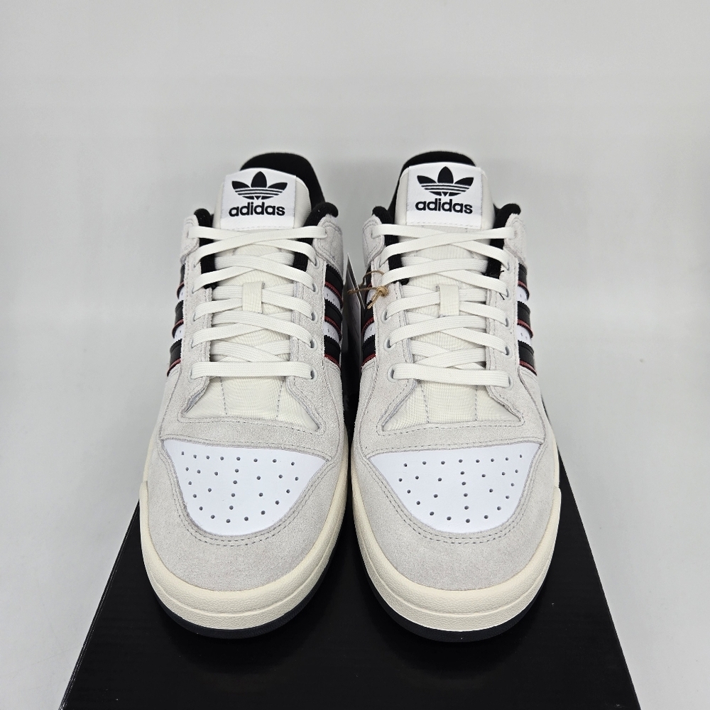 New adidas Forum 84 Low ADV Crystal White Black Scarlet Men's Shoes Size 10 - Picture 2 of 8